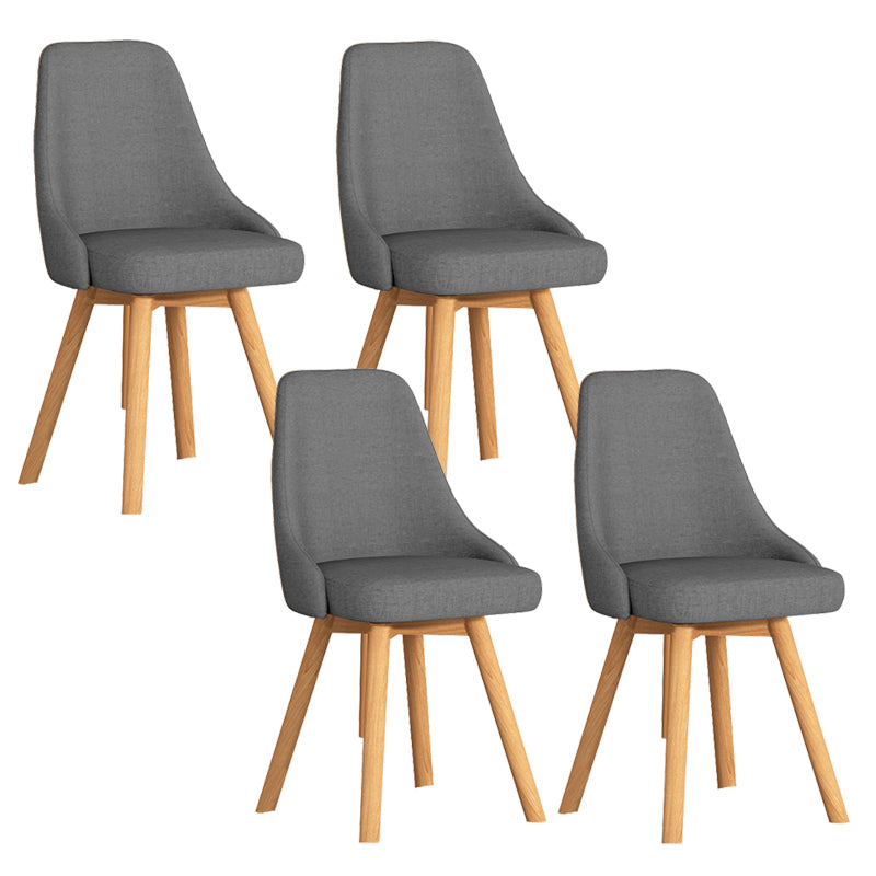 Solid Wood Dining Chair Modern Style Swivel Side Chair for Dining Room