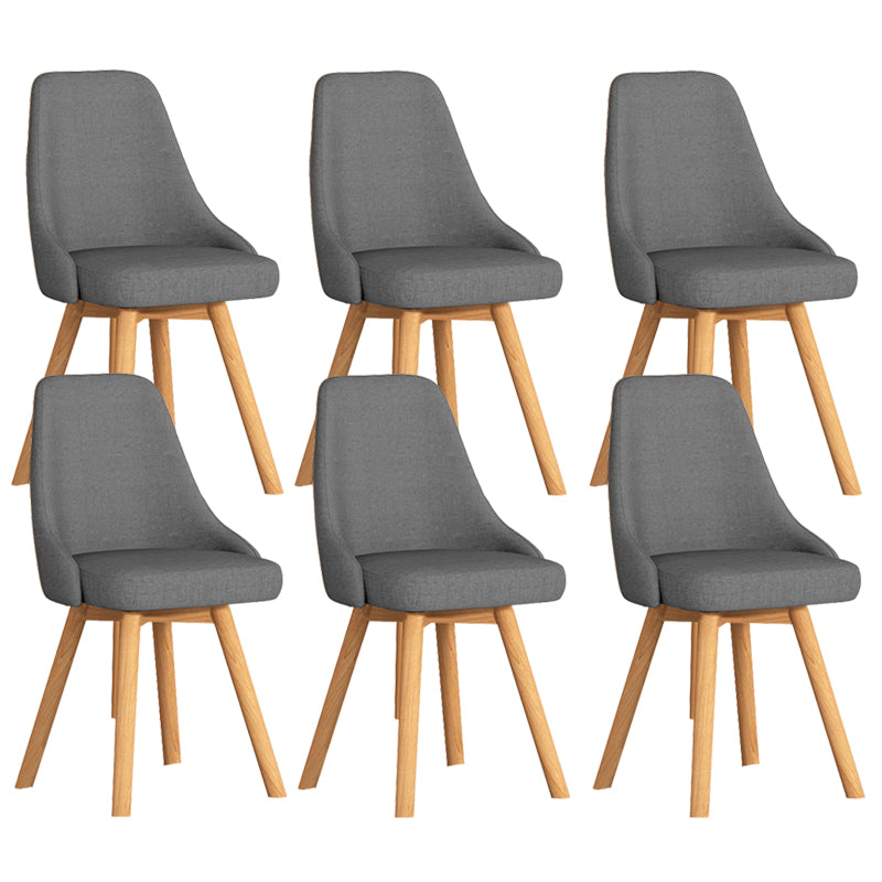 Solid Wood Dining Chair Modern Style Swivel Side Chair for Dining Room