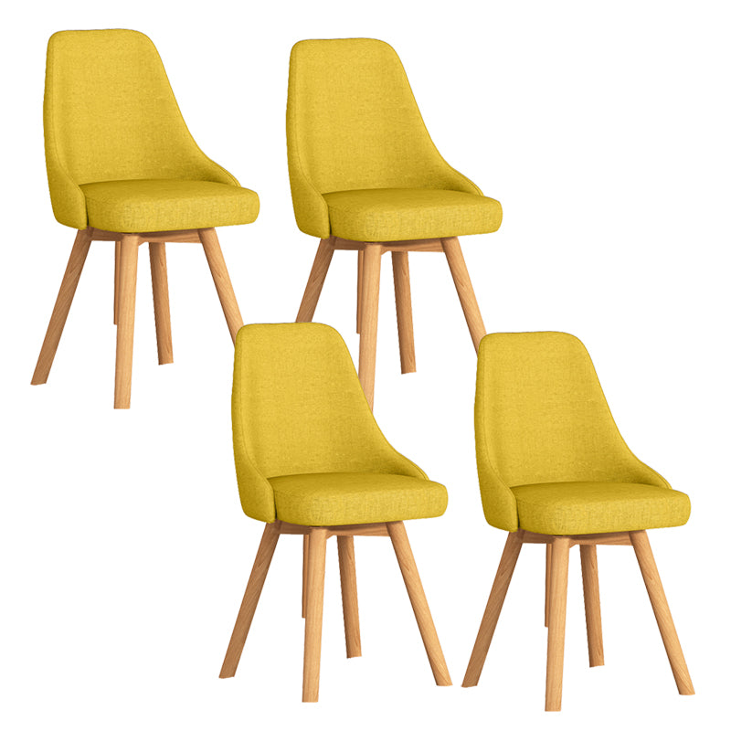 Solid Wood Dining Chair Modern Style Swivel Side Chair for Dining Room