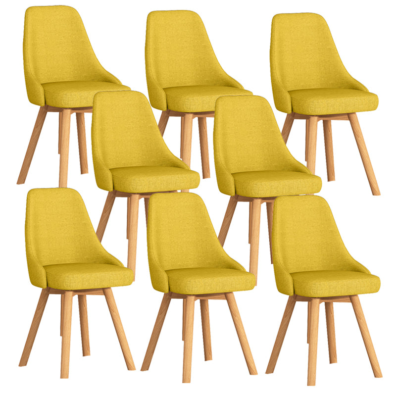 Solid Wood Dining Chair Modern Style Swivel Side Chair for Dining Room