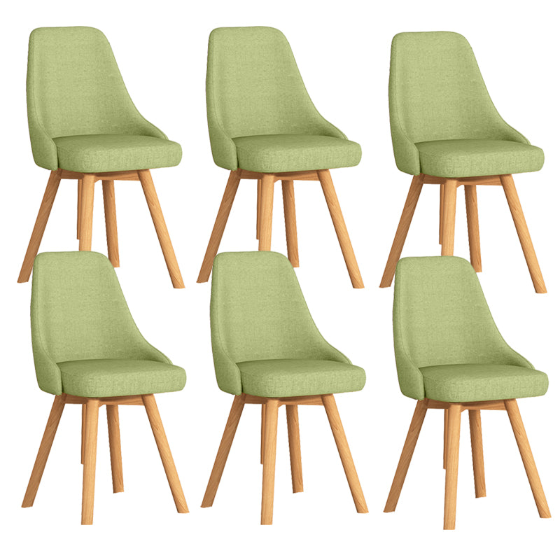 Solid Wood Dining Chair Modern Style Swivel Side Chair for Dining Room