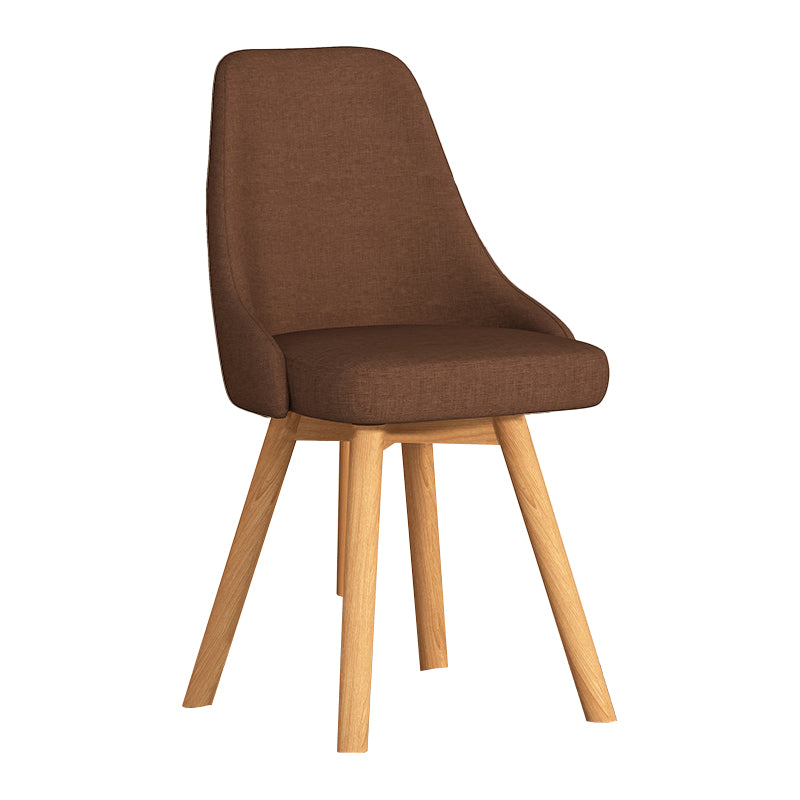 Solid Wood Dining Chair Modern Style Swivel Side Chair for Dining Room