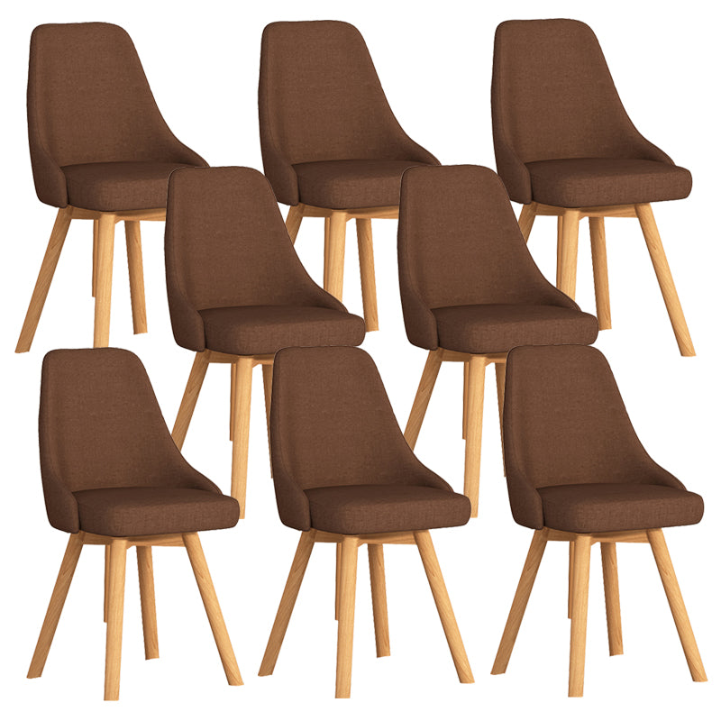 Solid Wood Dining Chair Modern Style Swivel Side Chair for Dining Room