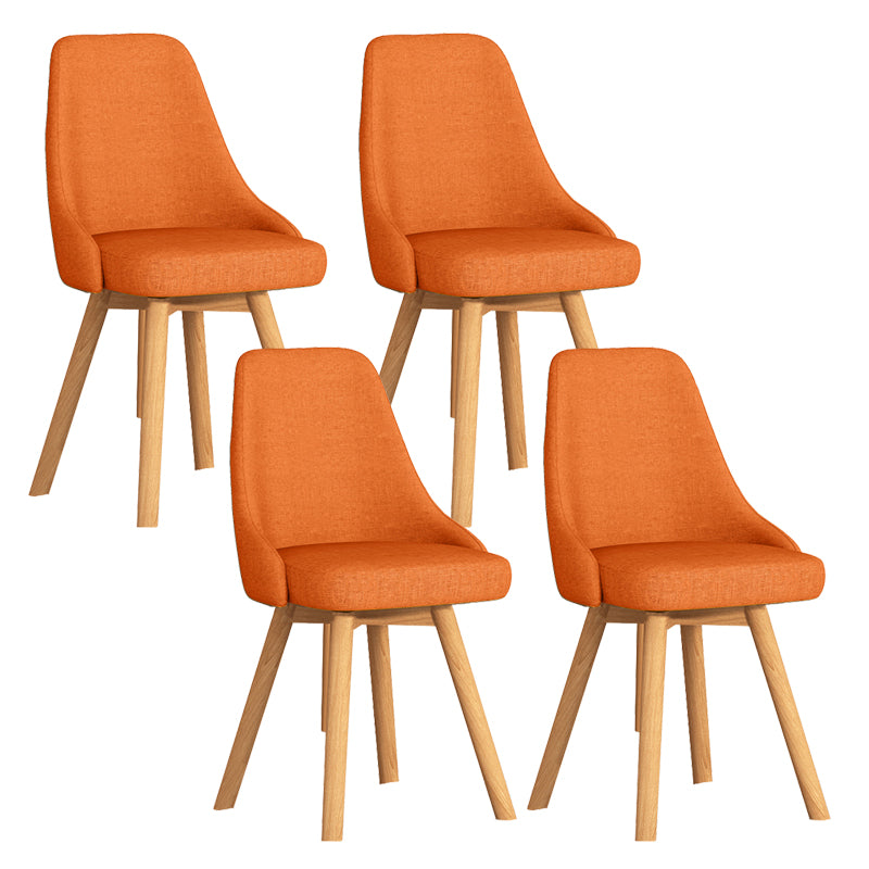 Solid Wood Dining Chair Modern Style Swivel Side Chair for Dining Room