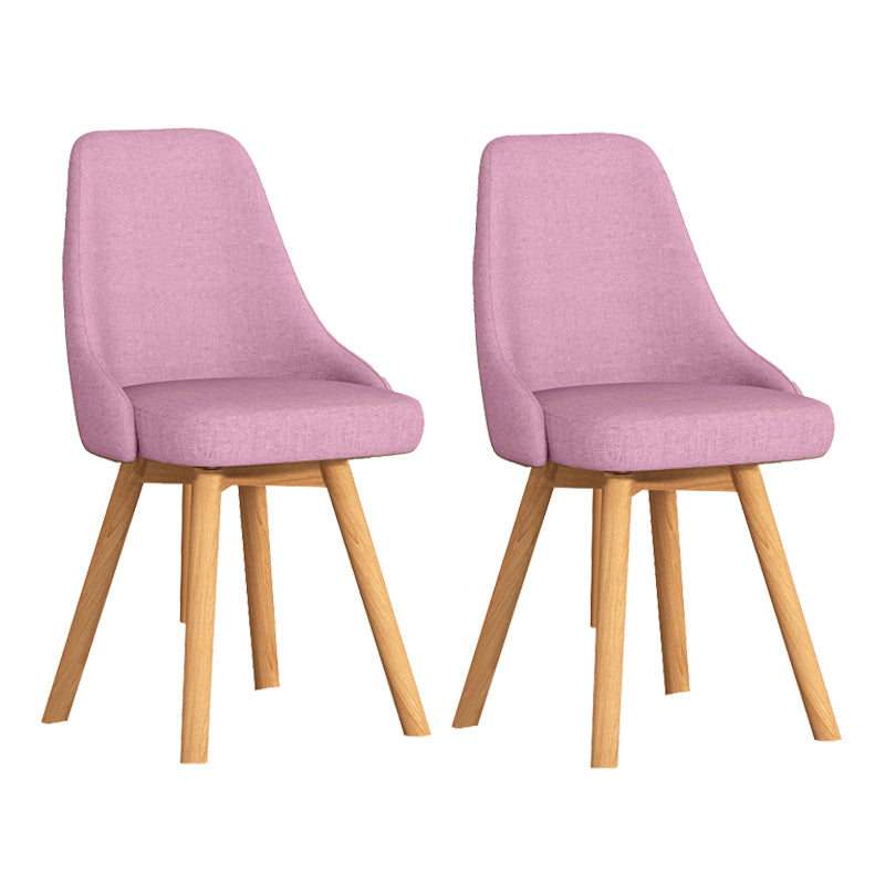 Solid Wood Dining Chair Modern Style Swivel Side Chair for Dining Room