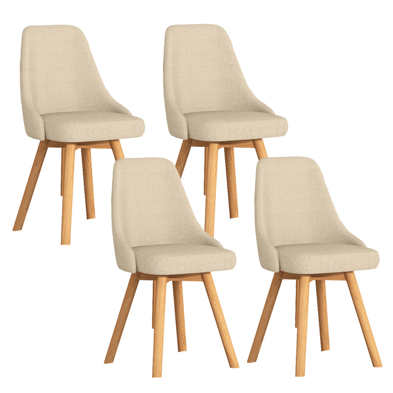 Solid Wood Dining Chair Modern Style Swivel Side Chair for Dining Room