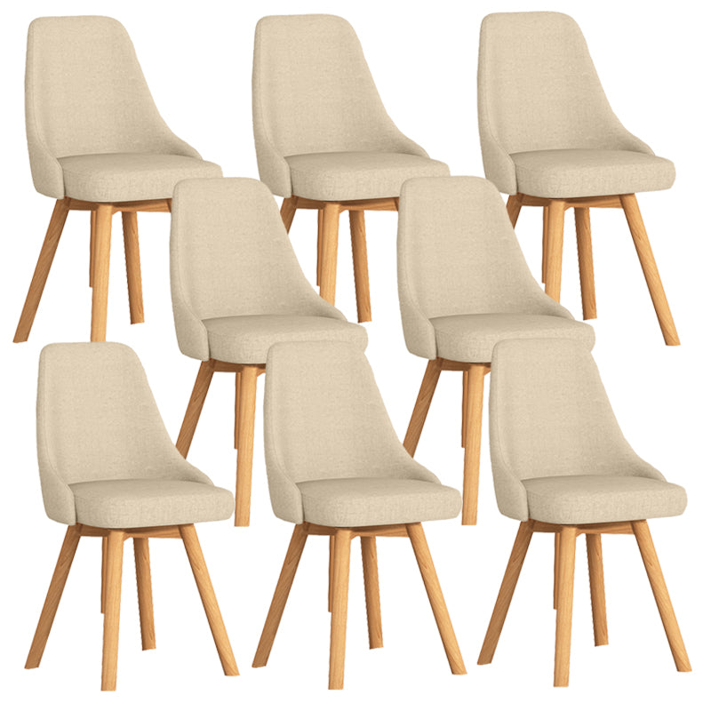 Solid Wood Dining Chair Modern Style Swivel Side Chair for Dining Room