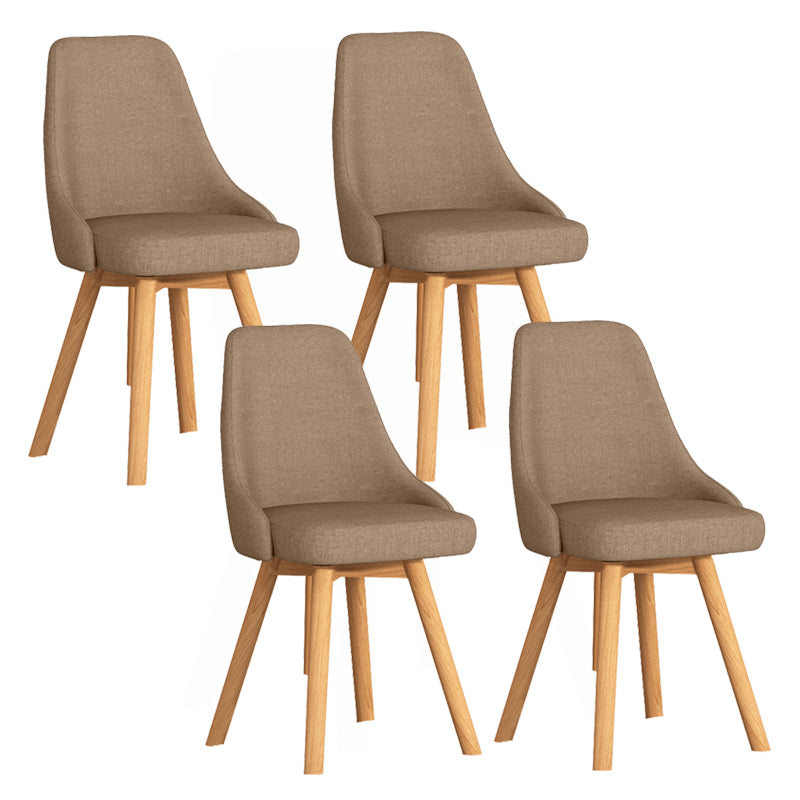Solid Wood Dining Chair Modern Style Swivel Side Chair for Dining Room