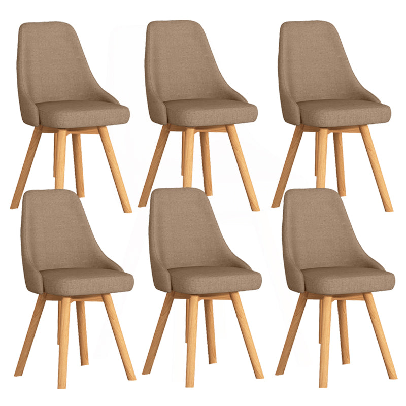 Solid Wood Dining Chair Modern Style Swivel Side Chair for Dining Room
