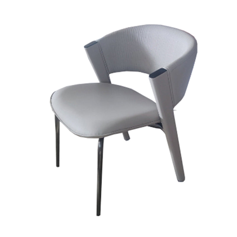 Dining Room Glam Side Chair Metal Legs Open Back Dining Armless Chair