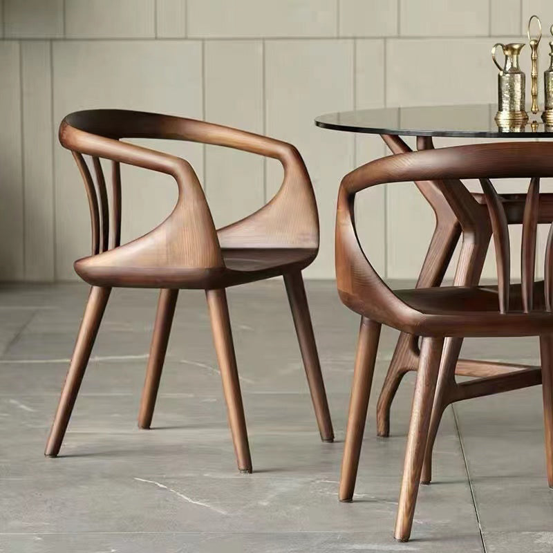 Contemporary Arm Dining Chair Dining Room Solid Wood Dining Chair
