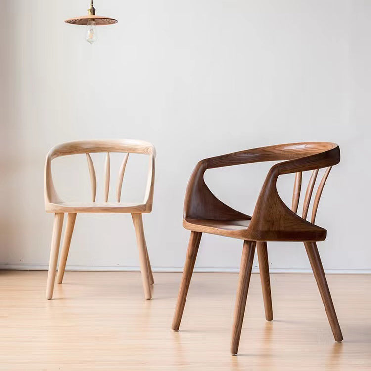 Contemporary Arm Dining Chair Dining Room Solid Wood Dining Chair