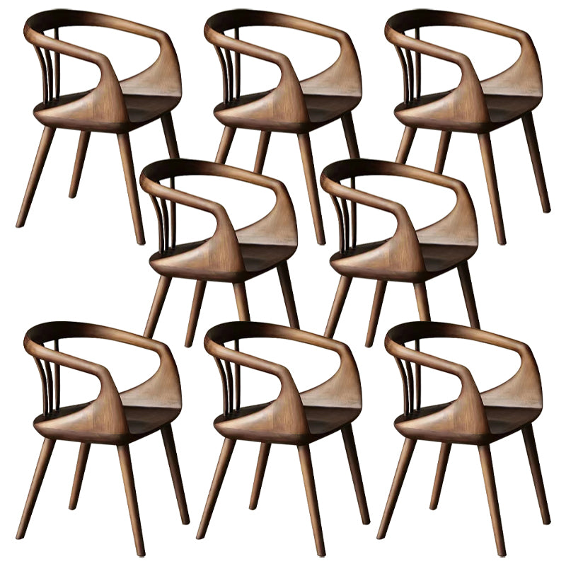 Contemporary Arm Dining Chair Dining Room Solid Wood Dining Chair