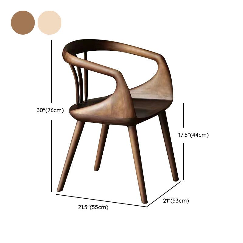 Contemporary Arm Dining Chair Dining Room Solid Wood Dining Chair