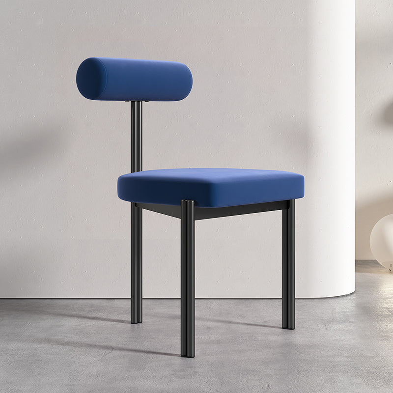 Upholstered Armless Dining Chairs Nordic Style Low Back Side Chair for Dining Room