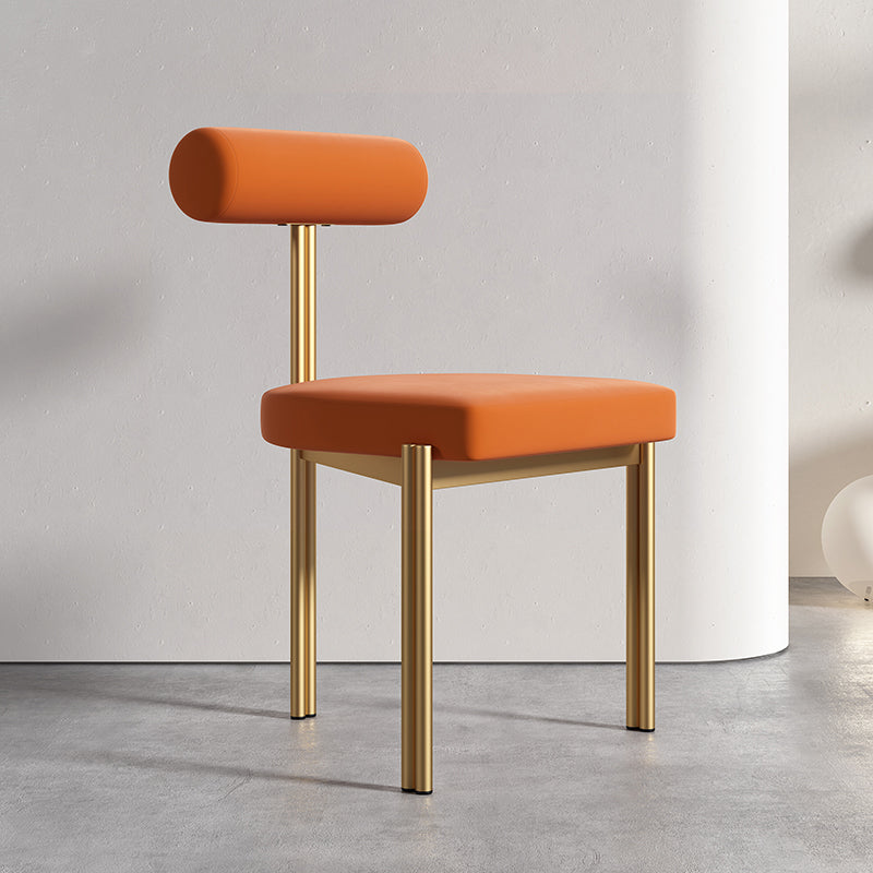 Upholstered Armless Dining Chairs Nordic Style Low Back Side Chair for Dining Room