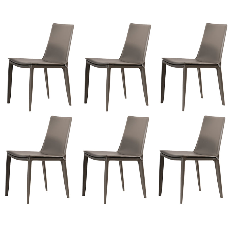 Dining Room Armless Dining Chair Faux Leather Home Parsons Chair