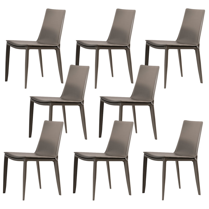 Dining Room Armless Dining Chair Faux Leather Home Parsons Chair