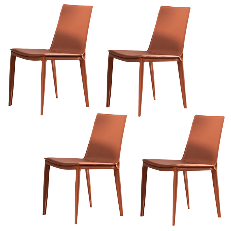 Dining Room Armless Dining Chair Faux Leather Home Parsons Chair