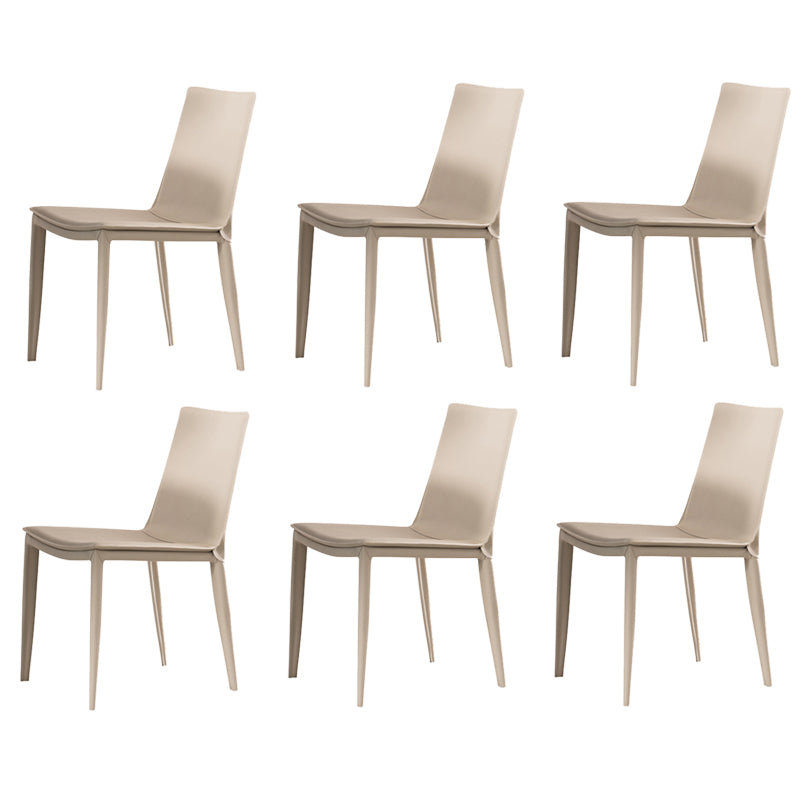 Dining Room Armless Dining Chair Faux Leather Home Parsons Chair
