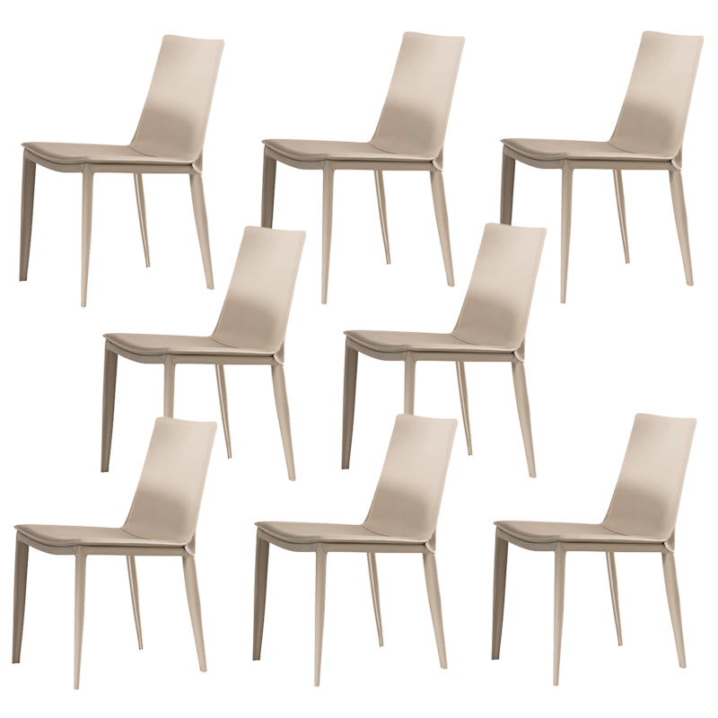 Dining Room Armless Dining Chair Faux Leather Home Parsons Chair