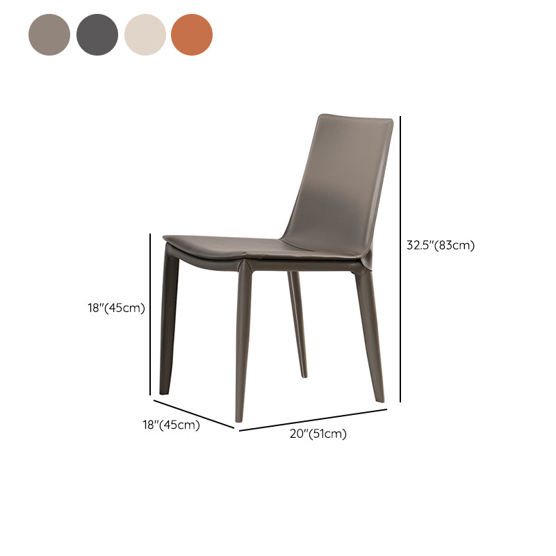 Dining Room Armless Dining Chair Faux Leather Home Parsons Chair
