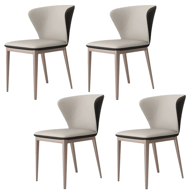 Contemporary Upholstered Armless Chair Home Wingback Dining Chair