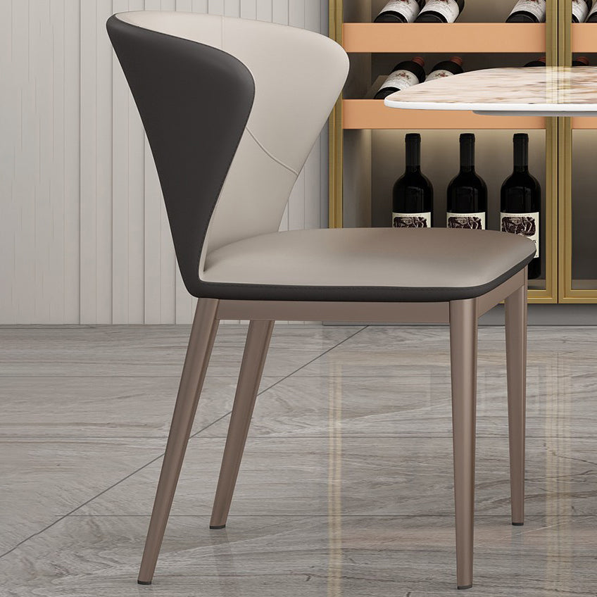 Contemporary Upholstered Armless Chair Home Wingback Dining Chair