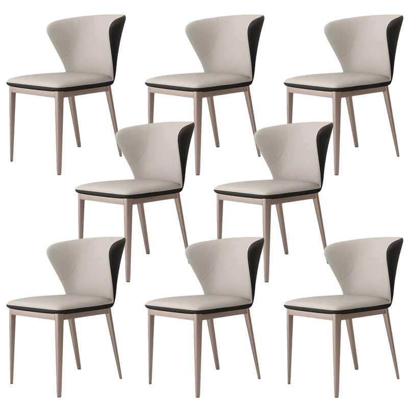 Contemporary Upholstered Armless Chair Home Wingback Dining Chair