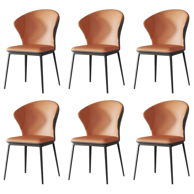 Contemporary Upholstered Armless Chair Home Wingback Dining Chair