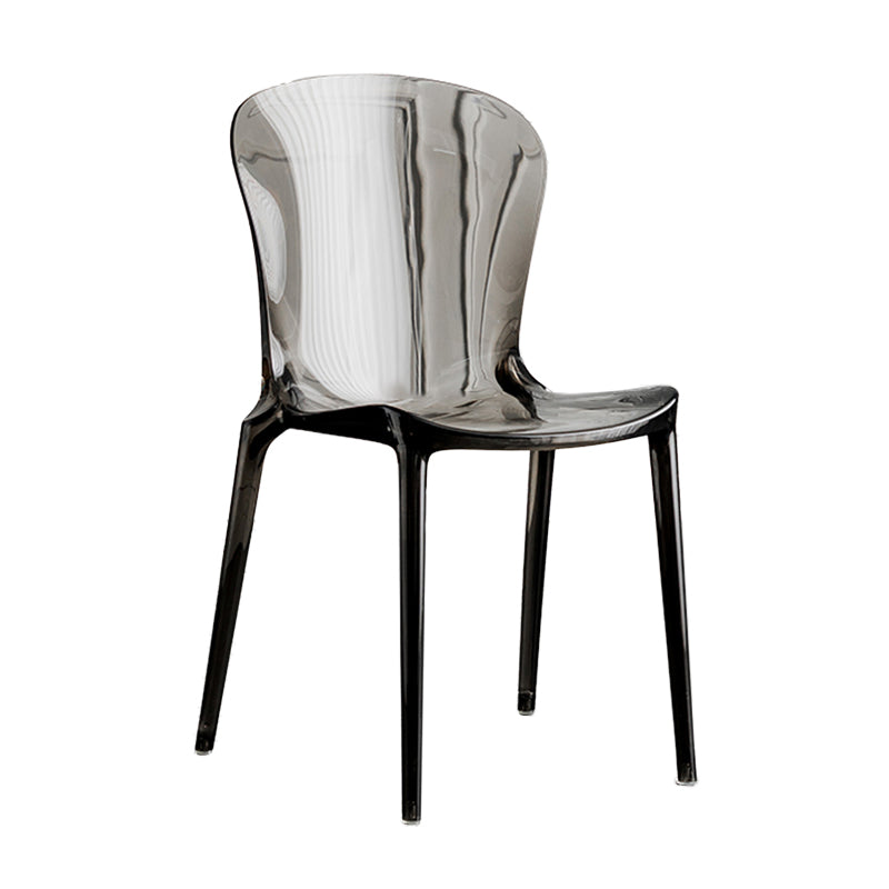Dining Room Armless Dining Chair Plastic Stacking Side Chair