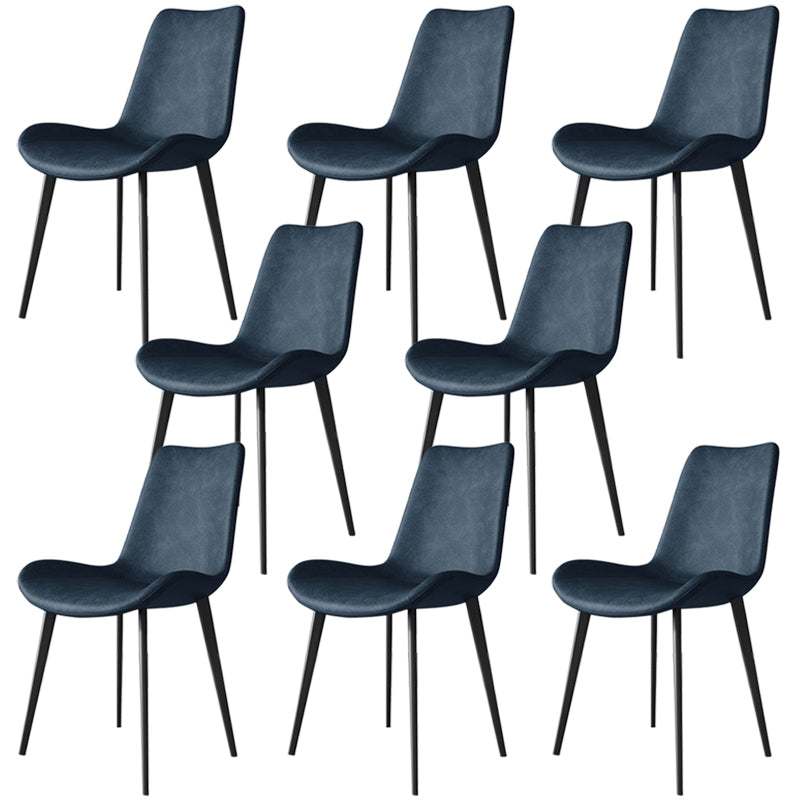 Faux Leather Kitchen Dining Chairs Industrial Chairs with Metal Base