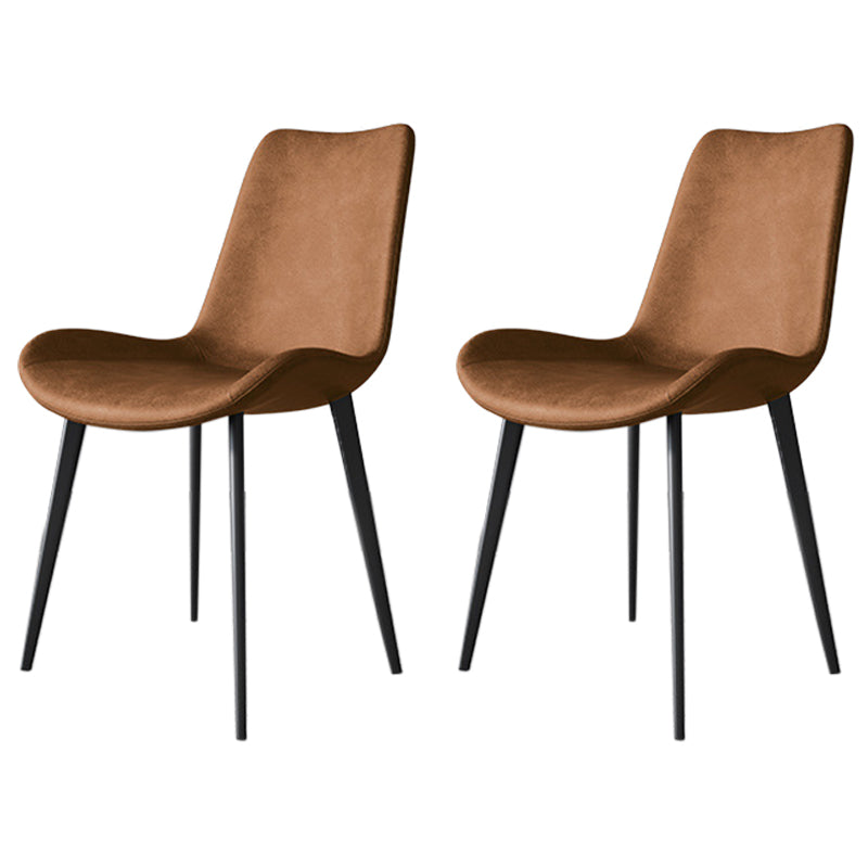Faux Leather Kitchen Dining Chairs Industrial Chairs with Metal Base