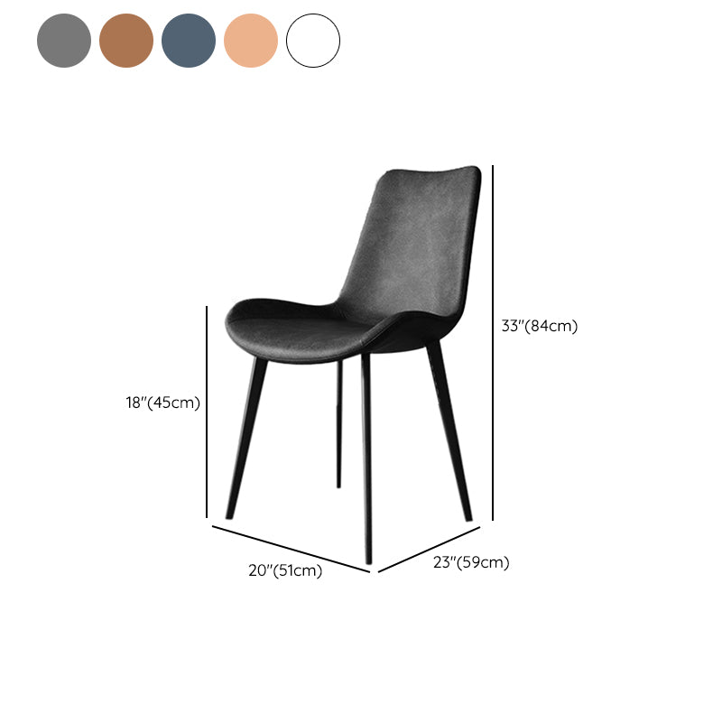 Faux Leather Kitchen Dining Chairs Industrial Chairs with Metal Base
