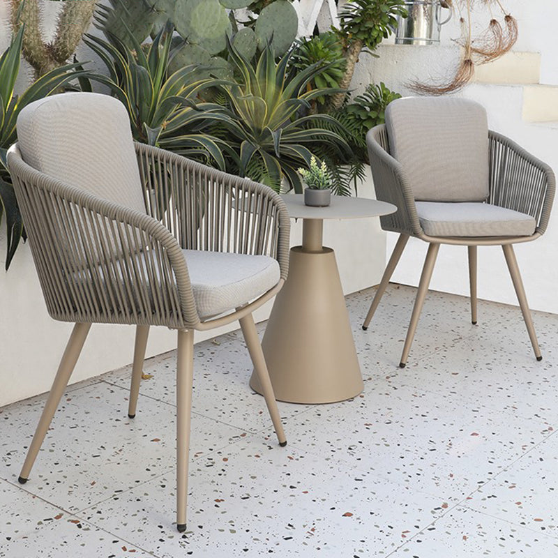 Industrial Aluminum Round Side Table 19.5"W X 19.5"D X 22"H Chat Table