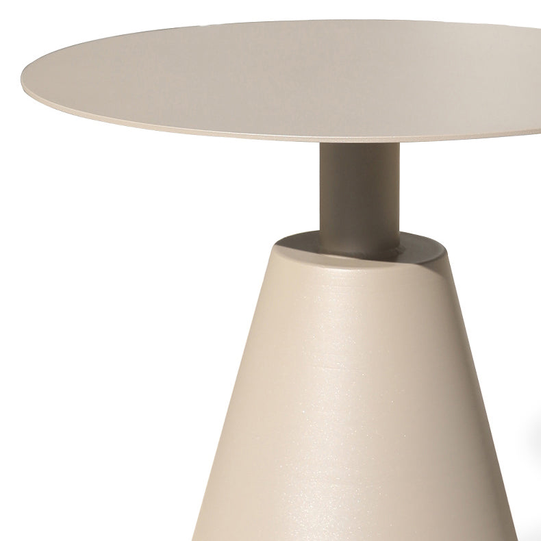 Industrial Aluminum Round Side Table 19.5"W X 19.5"D X 22"H Chat Table