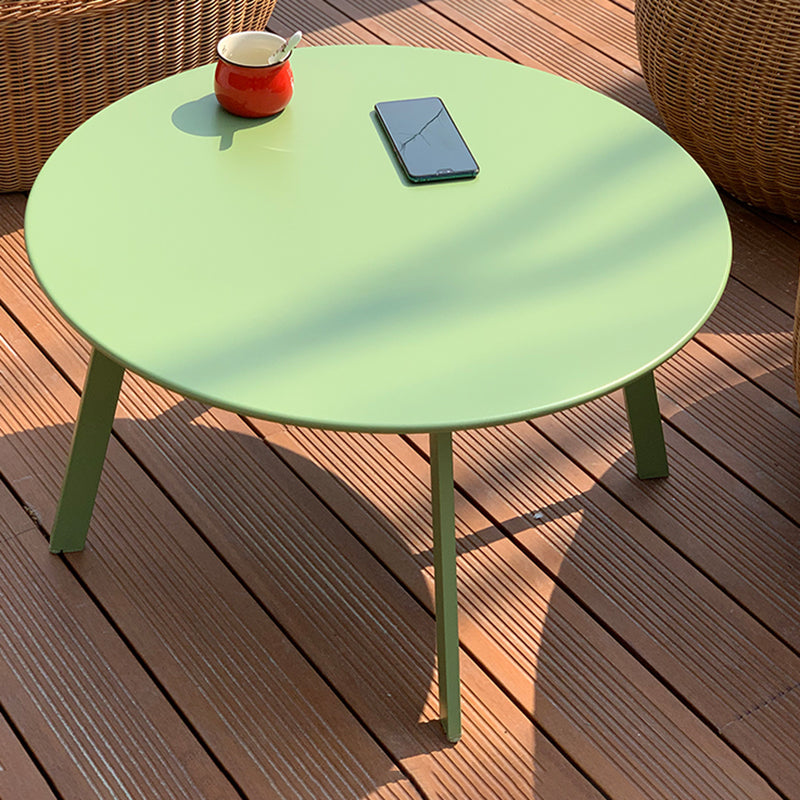 Industrial Iron Round Side Table 27.5"L x 27.5"W x 16"H Chat Table