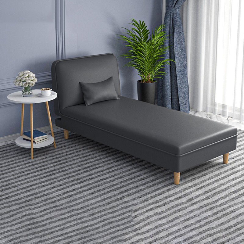 3-Position Scandinavian Chaise Lounge Couch Armless Chaise with Pillow