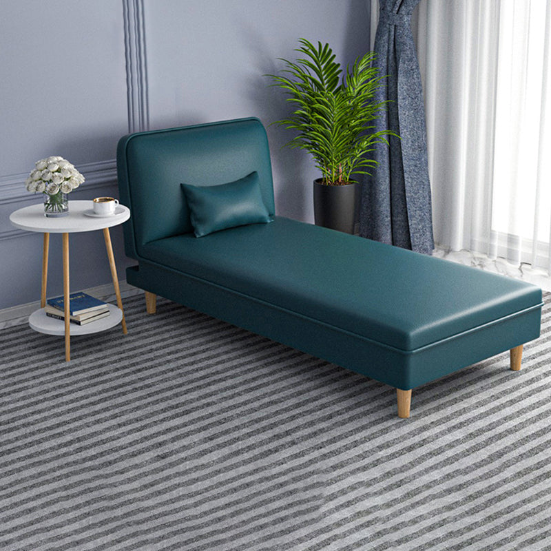 3-Position Scandinavian Chaise Lounge Couch Armless Chaise with Pillow