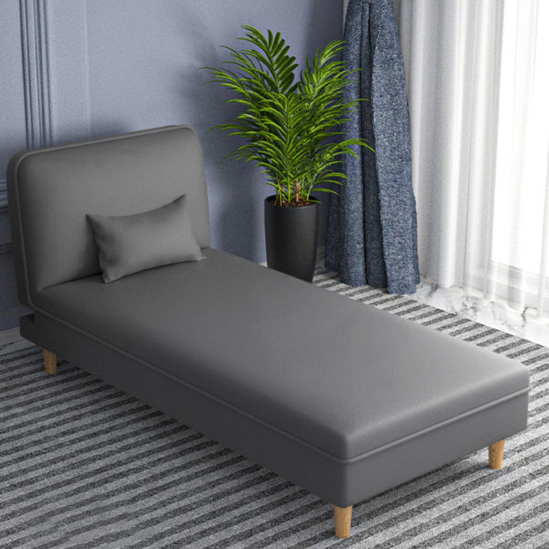 3-Position Scandinavian Chaise Lounge Couch Armless Chaise with Pillow