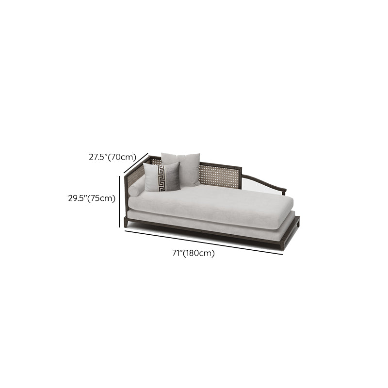 Traditional Living Room Chaise Solid Wood Chaise Lounge with Upholstered