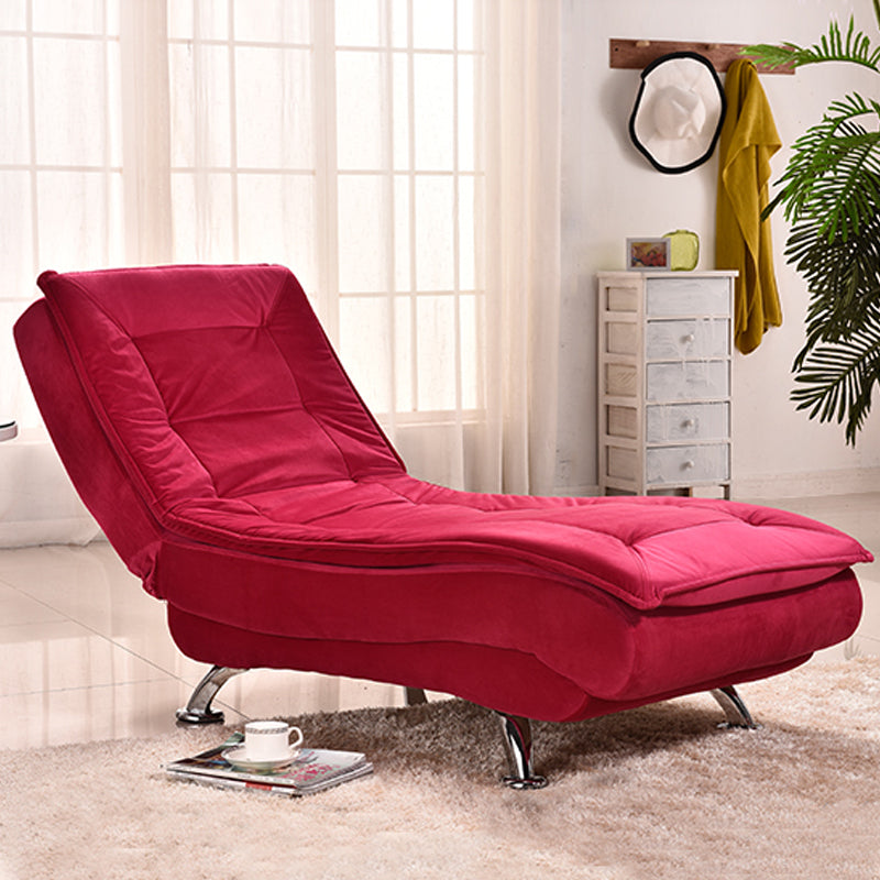 Modern Cushioned Chaise Lounge Leather Chaise with Armless for Living Room
