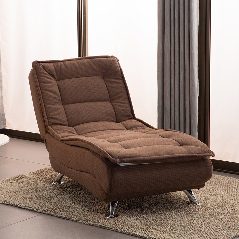 Modern Cushioned Chaise Lounge Leather Chaise with Armless for Living Room