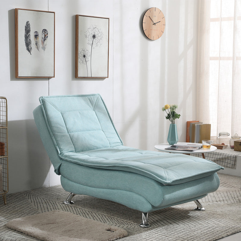 Modern Cushioned Chaise Lounge Leather Chaise with Armless for Living Room