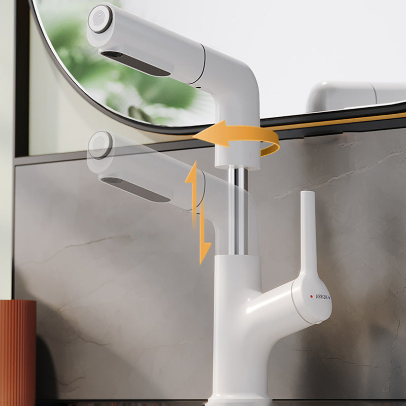 Contemporary Vessel Faucet Lever Handle Swivel Spout Vessel Sink Bathroom Faucet