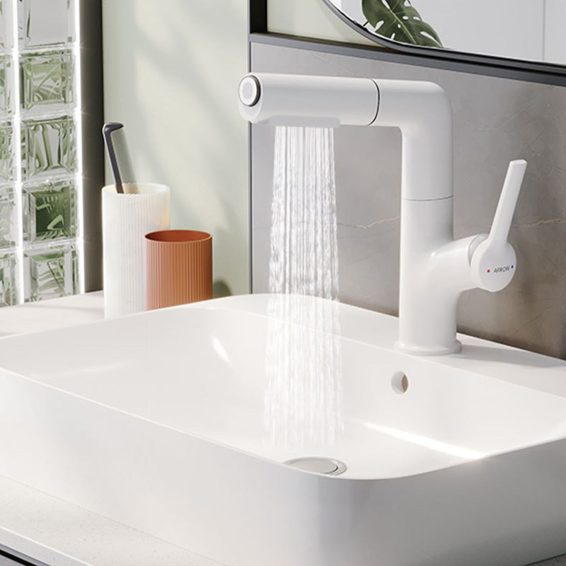 Contemporary Vessel Faucet Lever Handle Swivel Spout Vessel Sink Bathroom Faucet