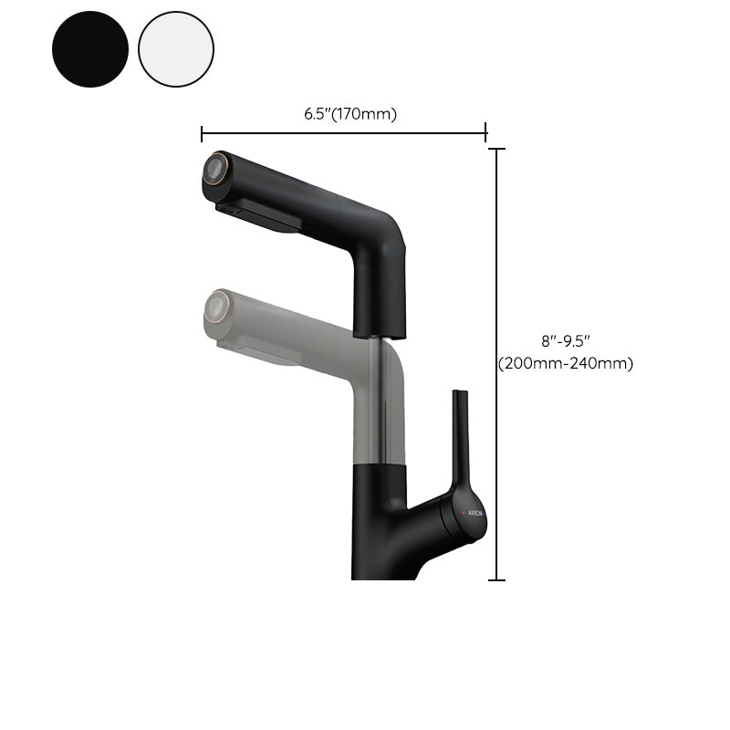 Contemporary Vessel Faucet Lever Handle Swivel Spout Vessel Sink Bathroom Faucet