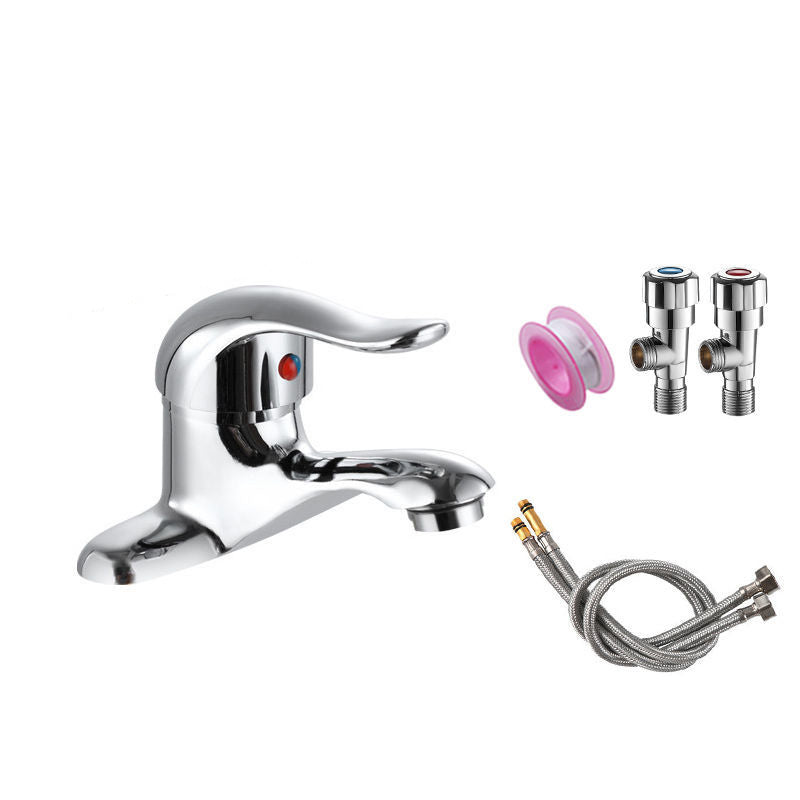 Vessel Sink Bathroom Faucet 2 Hole Faucets Chrome Lever Handle