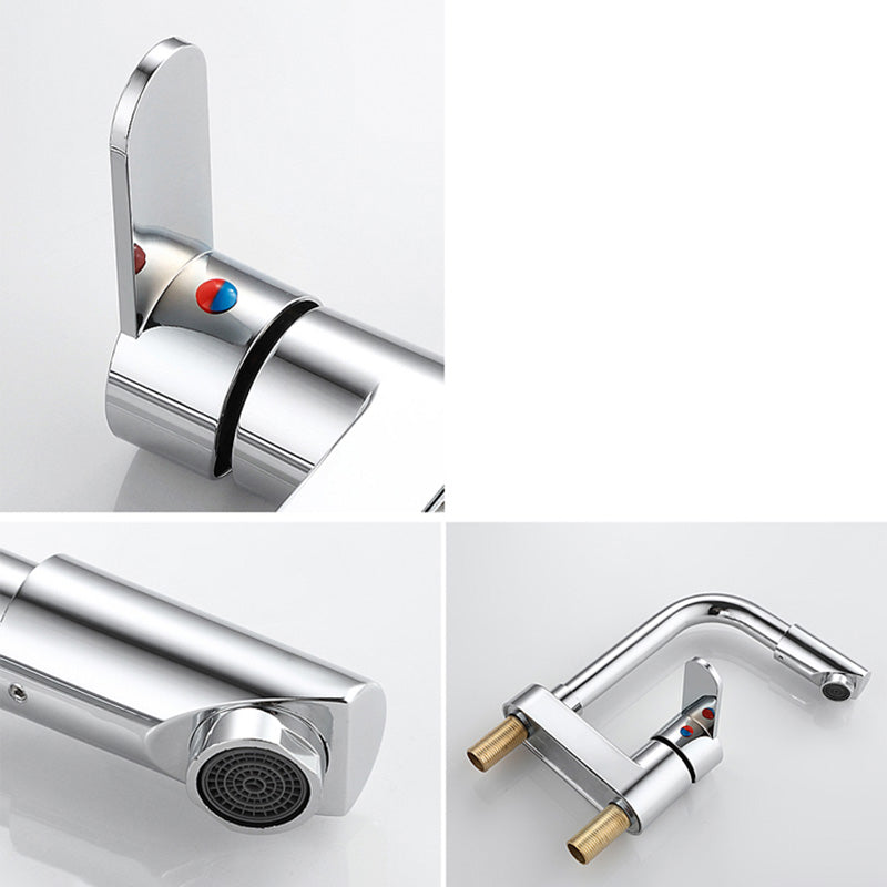 Vessel Sink Bathroom Faucet 2 Hole Faucets Chrome Lever Handle