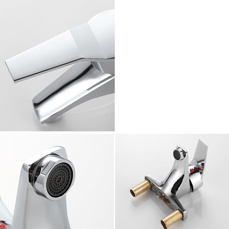 Vessel Sink Bathroom Faucet 2 Hole Faucets Chrome Lever Handle